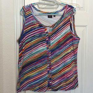 Rafaella Studio Multi-colored sleeveless top size XL